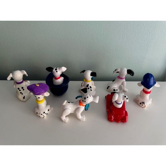 Disney 101 Dalmatians Dogs Vintage 1996 PVC Figurine Toys Cake Toppers- Lot of 8 - Picture 2 of 7